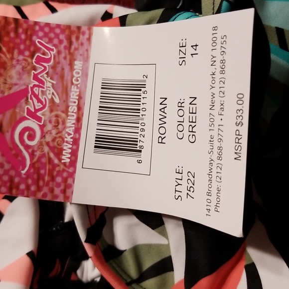 NWT KANU GIRLS UPF 50+  BEACH SPORT HALTER TANKINI 2 PIECE SUIT - Picture 7 of 7